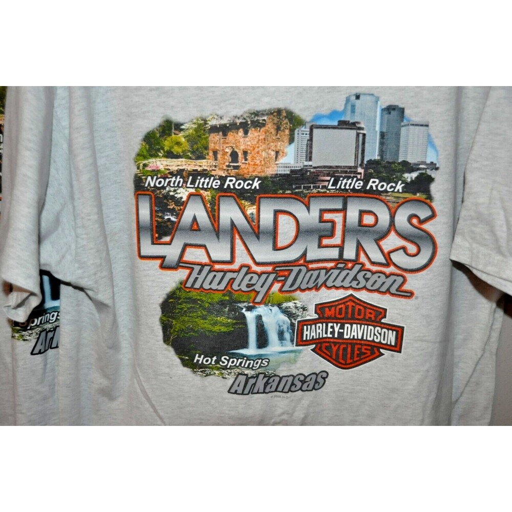 Harley Davidson Graphic Ark T Shirt His Hers Matching Pair L & XL Gray  2008 - Picture 4 of 5